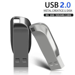 Clé USB haute vitesse en métal 2.0 clé USB 128 clé USB 2.0 2.0 Go 64 Go 32 Go 16 Go 8 Go