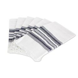 Culinary Inspiration in Blue,'Navy and White Napkins (Set of 6)'