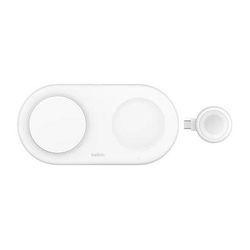 Belkin BoostCharge Pro 3-in-1 Magnetic Wireless Charging Pad with Qi2 (White) WIZ022TTWH