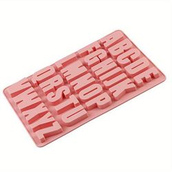 1pc Large Alphabet Silicone Mold 26 Letters Crayon Mold Chocolate Mold Biscuit Ice Cube Tray Letter Silicone Drop Glue Handmade Soap Mold Cake Baking Decoration Tool