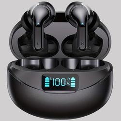 Tws Wireless Eabuds, Hi-fi Stereo Headphones, Waterproof Sport Headset, Touch Control In Ear Earphones With Charging Case