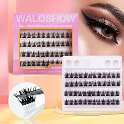 Self Adhesive Eyelashes Cluster Lashes Wispy Lashes Extension No Glue Need Individual Lashes 10-14mm Self Adhesive Reusable Eyelashes Diy At Home