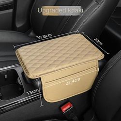 TEMU 1pc Automobile General Central Control Armrest Box Heightened Pad With Storage Arm Support Pad On Both Sides Car Armrest Box Pad