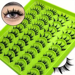 20 Pairs Manga Lashes 3d Stereoscopic False Eyelashes Cosplay Anime False Eyelashes Extension Makeup