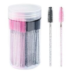 100pcs Eyelash Brushes, Mascara Wands With Container, Bendable Eyebrow Spoolies, Lash Brush For Lash Extensions, Eyebrow Spoolie, Castor Oil Brushes