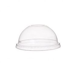 Eco Products EP-BSC5DLID World Art Dome Lid for 5 oz Food Containers - PLA, Clear, Renewable and Compostable, Cold Cup