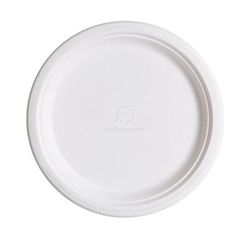 Eco Products EP-P005 WorldView 10" Round Disposable Plate - Molded Fiber, White