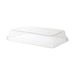 Eco Products EP-SCRC24LID WorldView Dome Lid for 24 to 32 oz Rectangular Take-Out Containers - PET, Clear