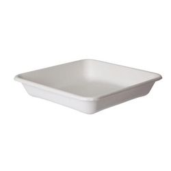 Eco Products EP-SCS9T 9" Square WorldView Take-Out Container - Molded Fiber, White