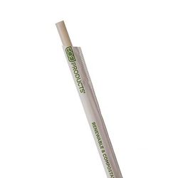 Eco Products EP-STPHA1025 10 1/4" Wrapped Straws - PHA, Natural White