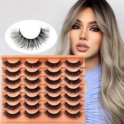 14 Pairs Lashes Mink Fluffy Russian Strip Lashes 3d Mink Lashes Makeup Messy False Eyelashes Fluffy Thick Lashes