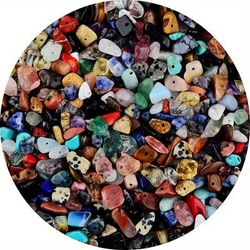 About 200pcs 5-8mm Multicolor Irregular Natural Chip Stone Multicolor Loose With Hole Rocks Beads For Jewelry Making Diy Special Bracelet Necklace Other Decors Handmade Craft Supplies