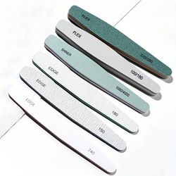 6 Pcs Manicure Nail File Set Double Side Sanding Buffer Block Nail File Gel Nail Files Grinding Polishing Manicure Tools Nail Accessories