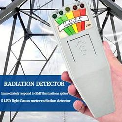 K2 Electromagnetic Field Radiation Tester, Emf Reader Electromagnetic Detector, Magnetic Field Meter, 5 Led Indicator Gauss Meter