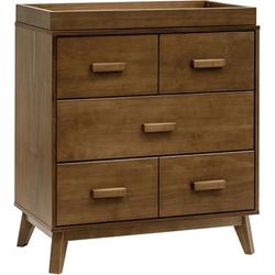 Babyletto Scoot 3-Drawer Changer Dresser w/Removable Changing Tray - Natural Walnut