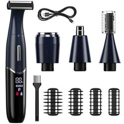 Body Hair Trimmer For Men, 4-in-1 Electric Shaver Set, Multifunctional Beard Shaver Trimmer, Holiday Gift For Him