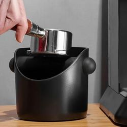 Espresso Knock Box, Straight Shape, Coffee Dump Bin For Coffee Grounds, Coffee Waste Bin With Removable Knock Bar And Non-slip Base, Shock-absorbent Durable