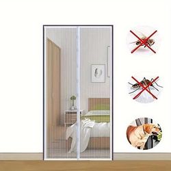 1 Set Magnetic Screen Door, Self Sealing Heavy Duty Hands Free Mesh Partition, Keeps Bugs Out, 36 Inch X 82inch