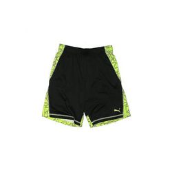 Puma Athletic Shorts: Green Graphic Sporting & Activewear - Kids Boy's Size Medium