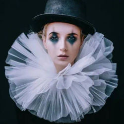 Tulle fluffy fake collar stage performance studio fotografia puntelli staccabile Mesh Ruffle Collar