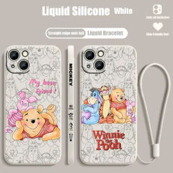 Disney Winnie Pooh maialino per iPhone 15 14 13 12 11 Pro Max 8 7 Plus XR XS X custodia per telefono