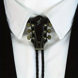 Western Cowboy Style Bolo Tie, Country Guitar Bolo Tie, Sweater Chain Accessories For Men