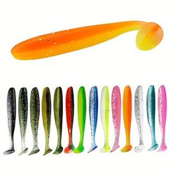 20/50pcs 9cm/12cm Paddle Tail Soft Lures, Fishing Swimbaits For Bass Trout Salmon Redfish, Fishing Accessories For Freshwater Saltwater