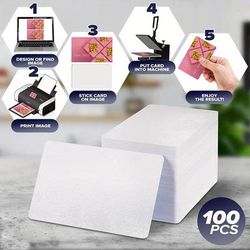 TEMU 100pcs Premium Aluminum Business Cards - Customizable & , Smudge- For Professional