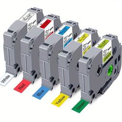 TEMU 5pcs Compatible Brother 12mm 0.47'' - Label Makers - Tze-231, Tze-631, Tze-431, Tze531, Tze-731, Tz231 - For Pt