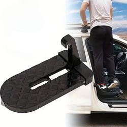 TEMU 1pc Aluminum Folding Door Step For Roof Rack, Universal Door Step Hook For Most Car Models Including Sedans, Suvs And Trucks, Auto Accessories