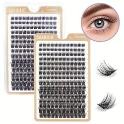 TEMU Eyelash Curler Diy Eyelash Extensions 192 Roots C Volume 9-16mm Natural Cluster Eyelash Volume Personalised Cluster Eyelash Eyelash