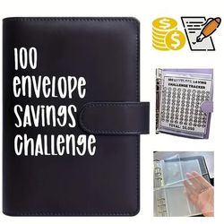 TEMU 1pc, 100-day Money Saving Binder, Way To 5, A5 Savings Moneychallenges Binder Budget Binder With Cash Notebook 25pcs 4-grid Inner Pages () + Page