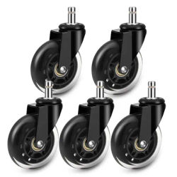 AD 5Pcs Furniture Casters 10MM 11MM Heavy Universal Mute Wheel 360° Swivel Rubber Roller for Platform Trolley Chair Accessories