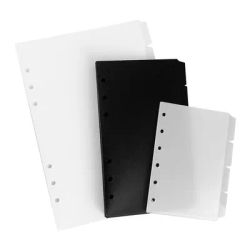 A5 A6 A7 Binder PP Pocket Divider Pockets Folders for 6 Ring Notebook Divider Page Waterproof PVC Leaf Document Filing Bag