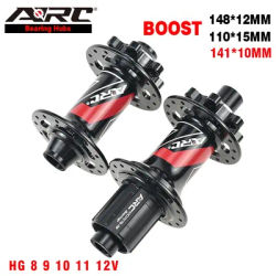 ARC MT009 BOOST 6 Pawls Hub 15x110 12x148 32 Holes Aluminum Alloy 6 Bearings Disc Brake MTB Hub For HG MS XD 8 9 10 11 12 Speed