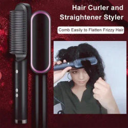 Hair Straightener Comb Inner Buckle Curling Rod Dual-Use Temperature Modeling Negative Ion Splint Electric Hot Hair Brush