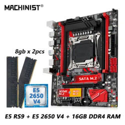 MACHINIST RS9 X99 Motherboard Kit Set Xeon E5 2650 V4 LGA 2011-3 CPU + DDR4 16GB RAM Memory Combo NVME M.2 four channels