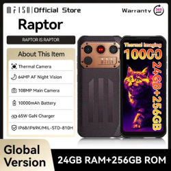 IIIF150 Raptor Rugged Smartphone Thermal Imaging 6.8'' FHD 120Hz 10000mAh 12GB RAM 256GB ROM 108MP UltraThin Rugged Android 13