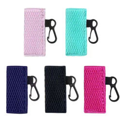 Lip Balm Holder Keychain Clip on Lipstick Sleeve Chapstick Sleeve Holder Key Chains Birthday Christmas Gifts for Women Men teens