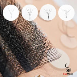 Supmacio 3D 4D 5D 6D W Lashes .07 Premade Volume Fans Premium Mink Eyelash Extension Lashes W Shape Mix Cilios