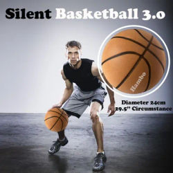 Silent Basketball Size7(29.5") Size5(27.5'') Dribbling Indoor Grooved Airless Foam Basketball Quiet Dribble Training Silent Ball