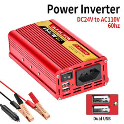 Brazil Socket Power Inverter 600W/1500W/2000W/2500W DC 12V/24V to AC 110V/220V Portable Car Charger Converter Auto accessories