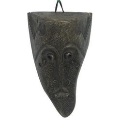 Wide Eyes,'Hand Made Sese Wood Wall Mask'