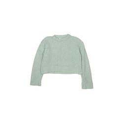 Zara Baby Pullover Sweater: Green Solid Tops - Kids Girl's Size 8