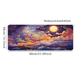 Dreamy Cloud Desk Mat Desk Pad Large Gaming Mouse Pad E-sports Office Keyboard Pad Computer Mouse Non-slip Computer Mat Gift For Boyfriend/girlfriend