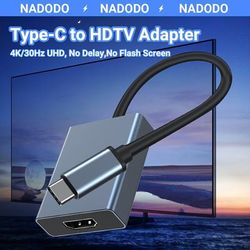 Usb C To Hdtv Adapter 4k Cable, Usb Type-c To Adapter [thunderbolt 3 Compatible] Compatible With Pro 2018/2017, For Galaxy S9/s8, Dell Xps 13/15, More