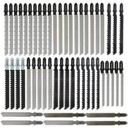 52pcs Saw Blade Set High Carbon Steel Assorted Saw Blades With T-shank Sharp Fast Cut Down Saw Blade Woodworking Tool For Wood Metal Plastic Metal Cutting Wood Metal Plastic Metal Cutting Blade