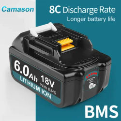Camason Battery For Makita 18V Power Tools Replacement Accessories BL1860 BL1850 18 v Li-ion Rechargeable batteries Pack charger