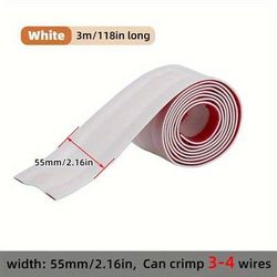 1 Roll 1m/3m Self-adhesive Floor Cord Cover, Floor Cable Cover, Extension Wiring Duct Protector, Electric Wire Slot Cable Concealer