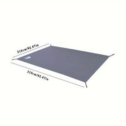 TEMU Versatile Camping Picnic Mat With Tent Footprint - Durable Oxford Cloth, Sunshade Canopy Ground Sheet, Thick And Lightweight For Hiking And